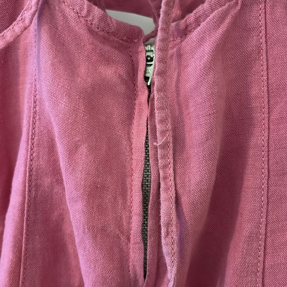 Zara pink mini slip dress with ties spaghetti straps size small linen cotton NWT - Picture 11 of 16